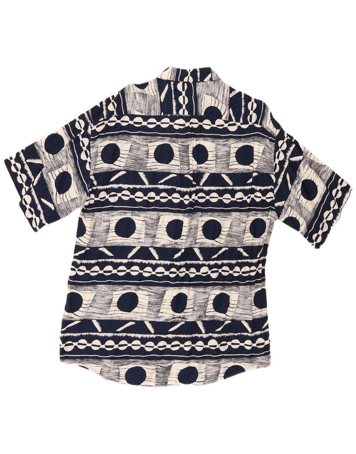 Camisa de Manga Corta Hombre Big Match XL Azul Marino Geométrico