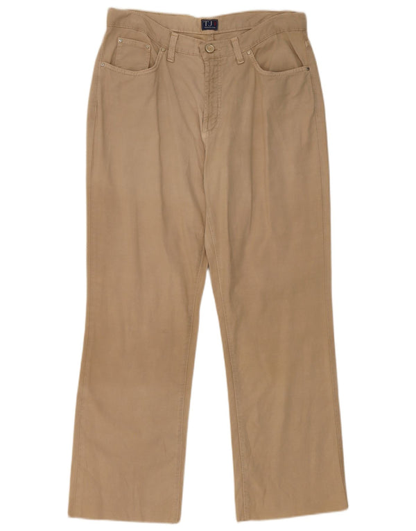 Pantalones Mujer Trussardi Crop Casual W31 L26 Algodón Beige