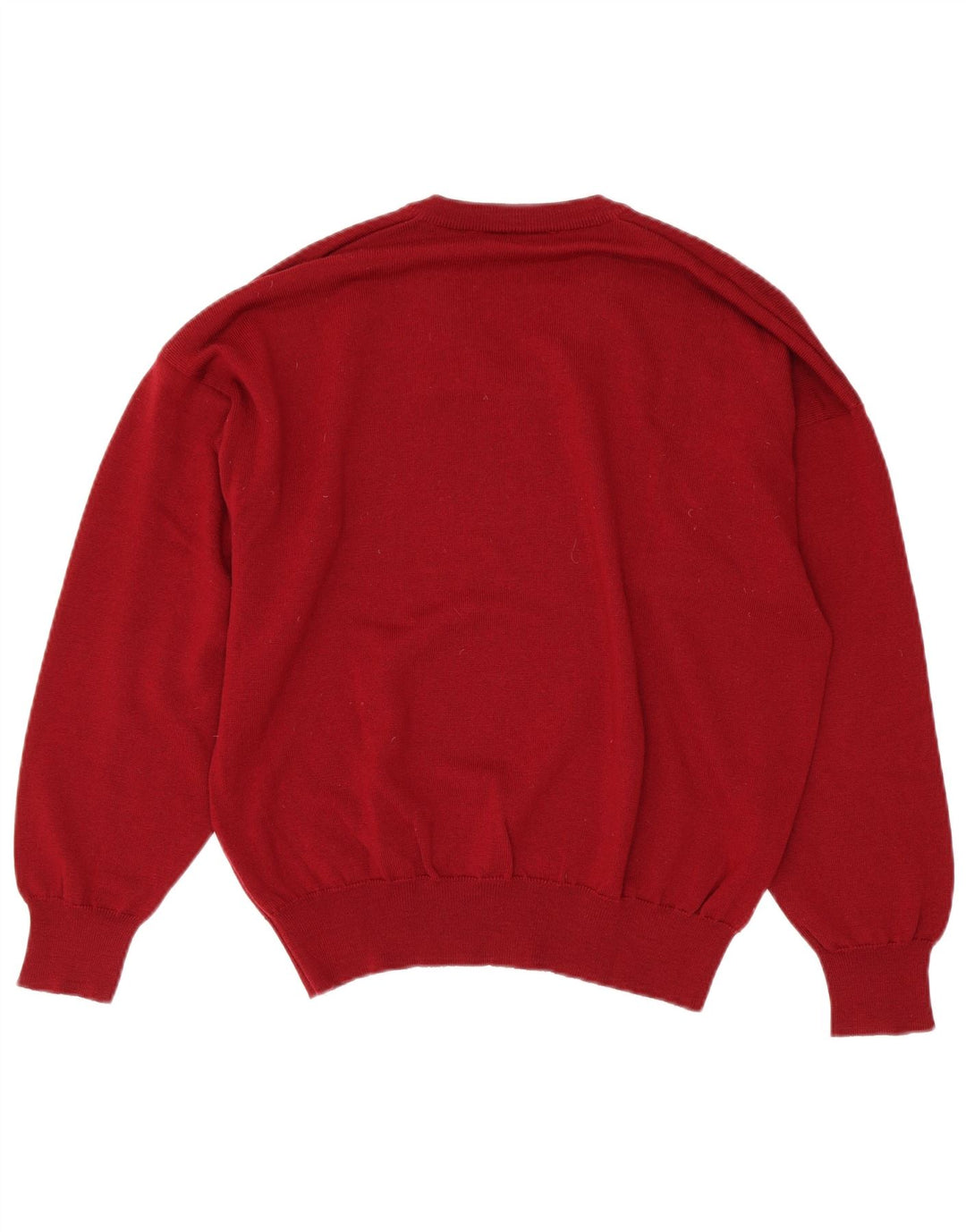 Lacoste Jersey con cuello en V para hombre talla 5 grande lana virgen roja