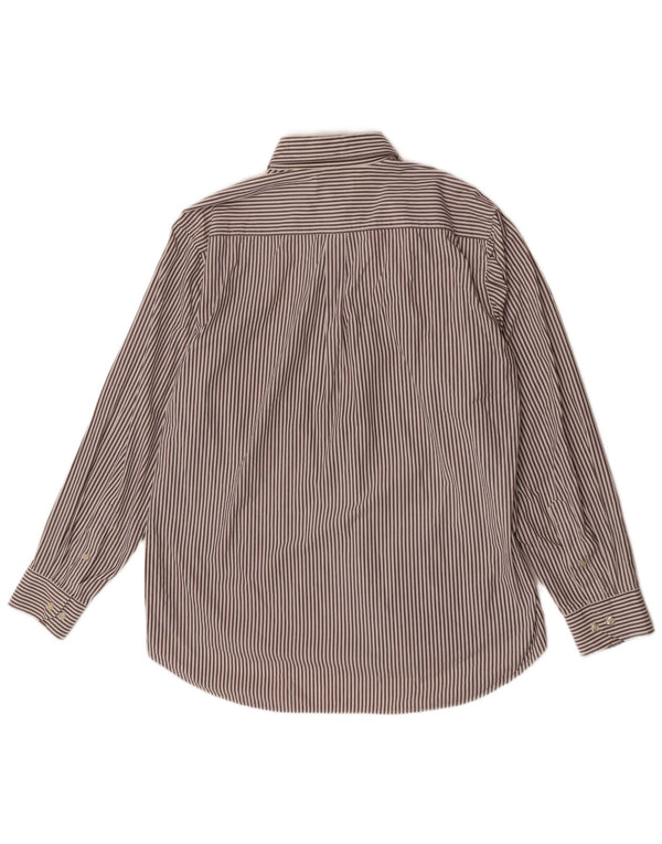 Fila Camisa Hombre XL Marrón Algodón Rayas Pintadas