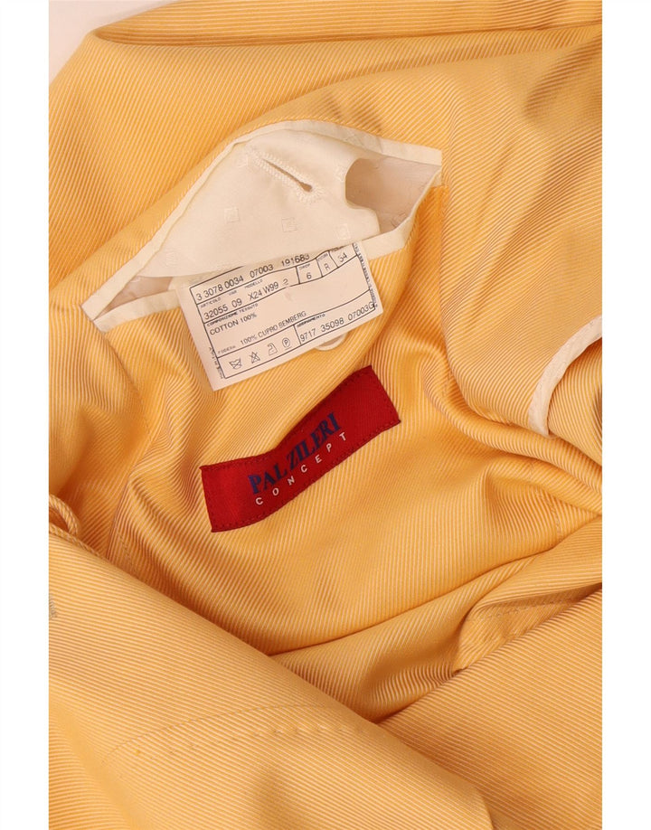 Pal Zileri Chaqueta tipo blazer de 3 botones para hombre IT 54 2XL Algodón amarillo