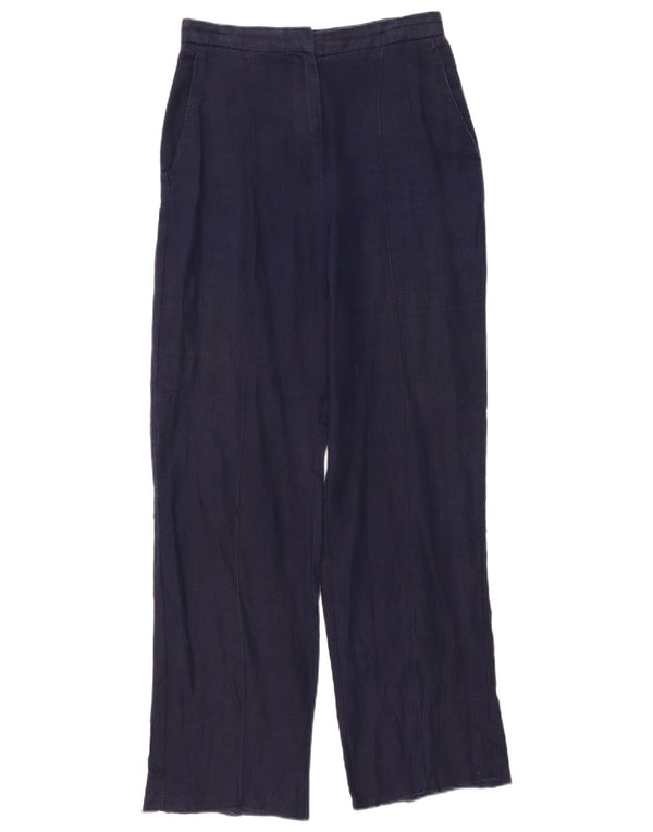 Zara Mujer Pantalón Chino Recto Mediano W30 L31 Azul Marino