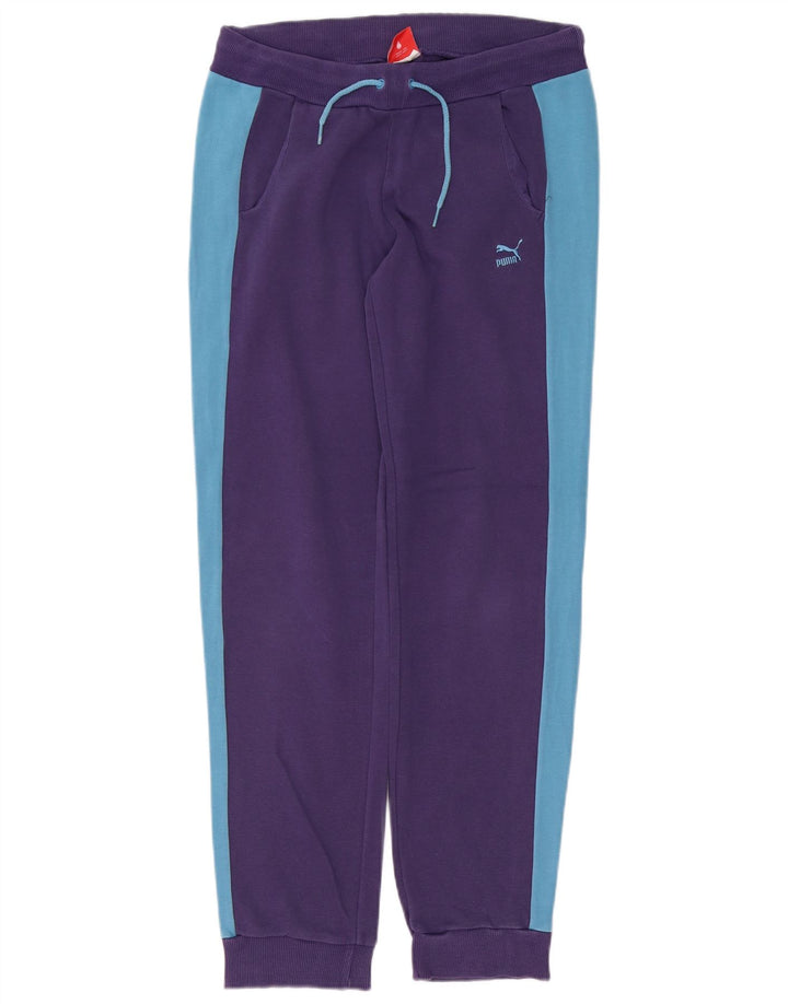Puma Pantalones de chándal para mujer Joggers UK 10 Small Purple Colourblock