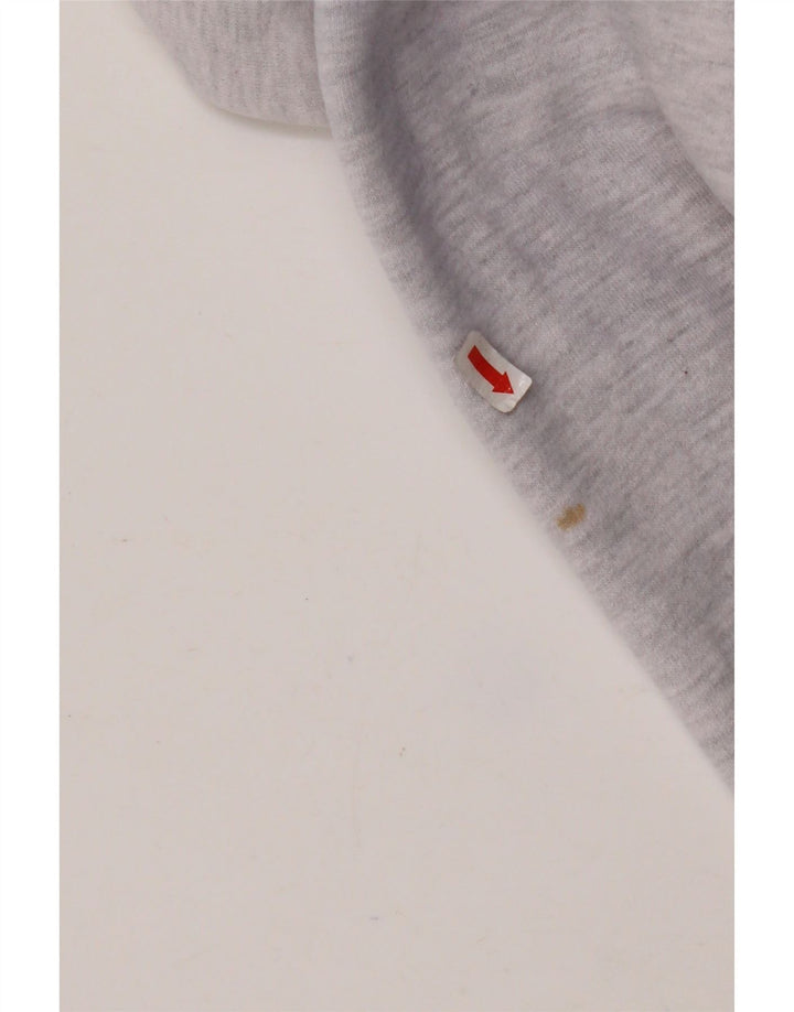 SUPERDRY Jersey con capucha gráfica para mujer UK 44 Algodón moteado gris medio