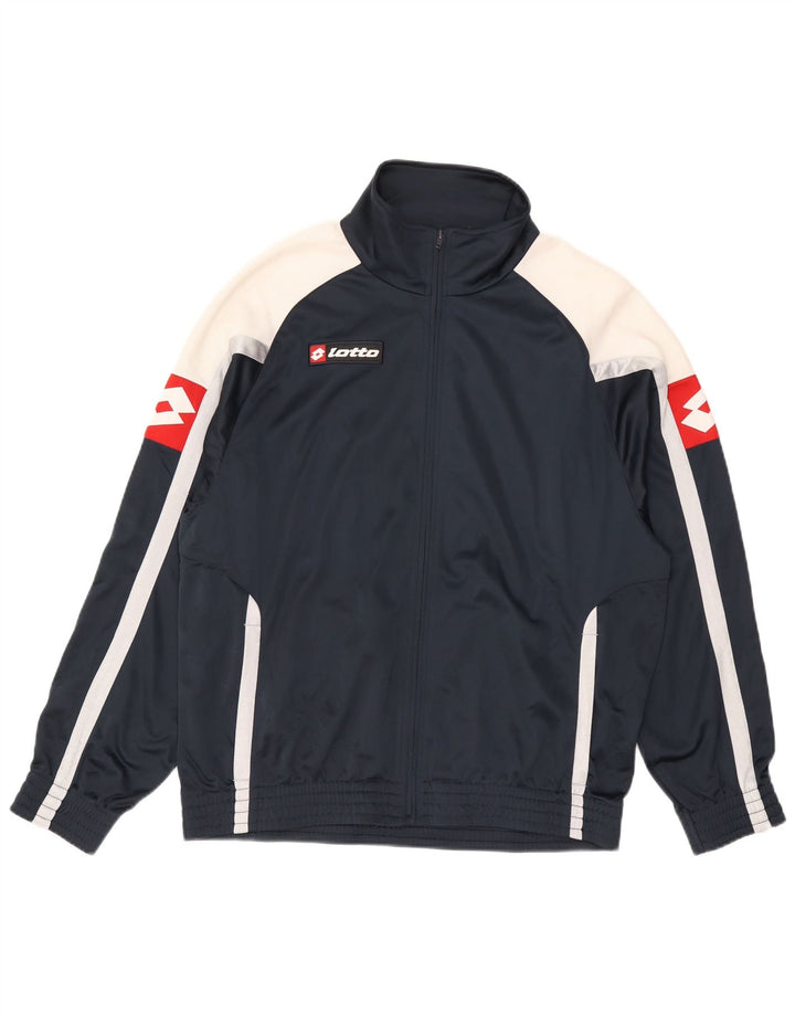 LOTTO Chaqueta superior de chándal con gráfico para hombre XL Poliéster color block azul marino