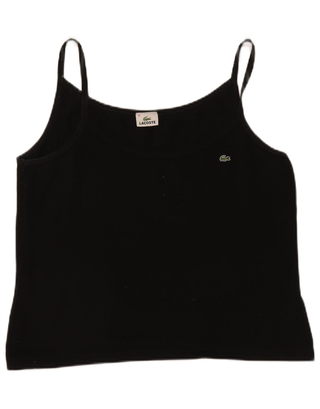 Lacoste Cami Top Mujer Talla 48 XL Algodón Negro