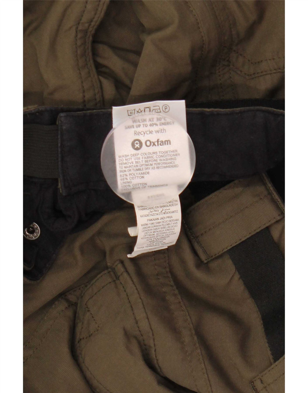 Marks & Spencer Pantalones cargo rectos Blue Harbor para hombre W36 L29 Caqui