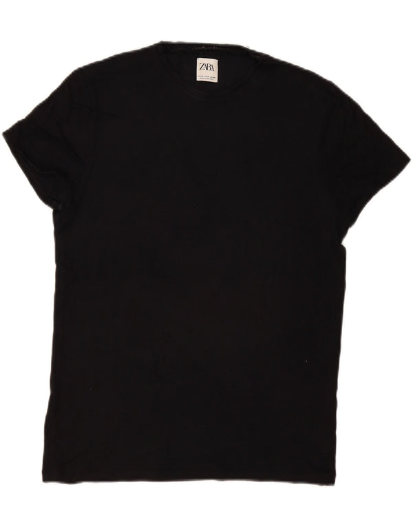 Zara Hombre Camiseta Top Medium Negro