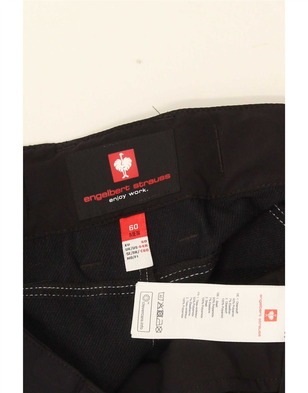 Engelbert Strauss Pantalones cortos cargo para hombre UK 44 2XL W40 Poliamida negra