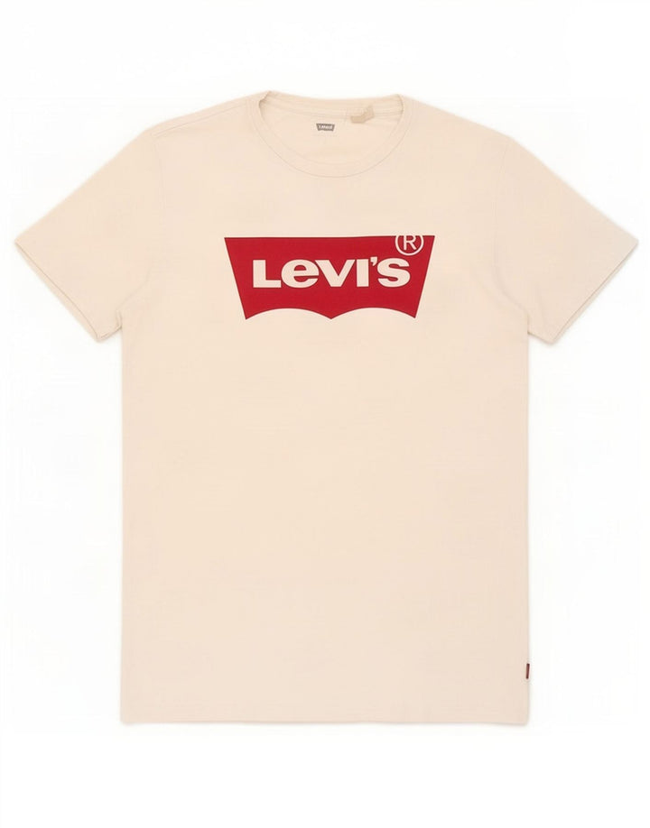 Levi's Camiseta gráfica para hombre Top Small White