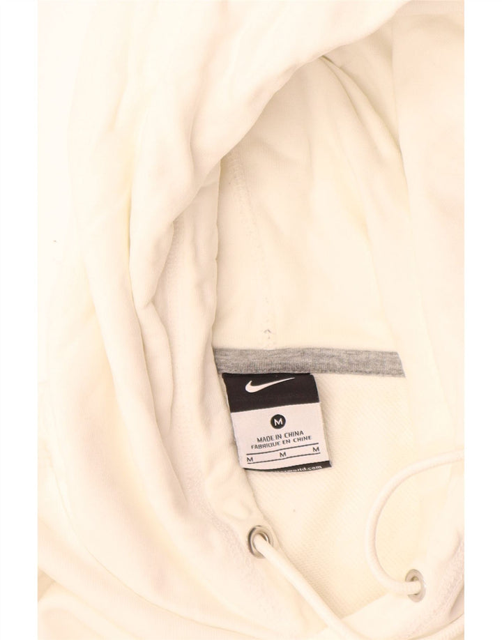 Nike Jersey con capucha y estampado gráfico de algodón en bloques de color blanco mediano