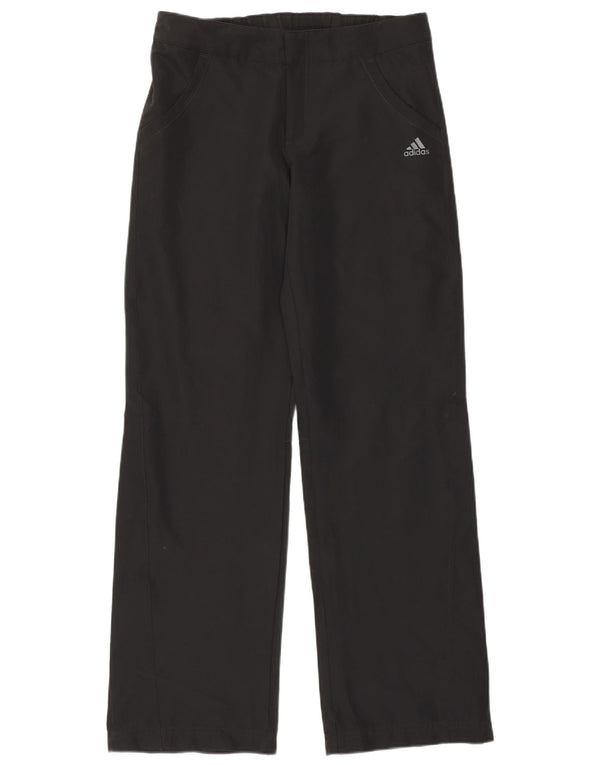 Adidas Pantalones rectos para mujer UK 12 Medium W30 L31 Poliéster negro
