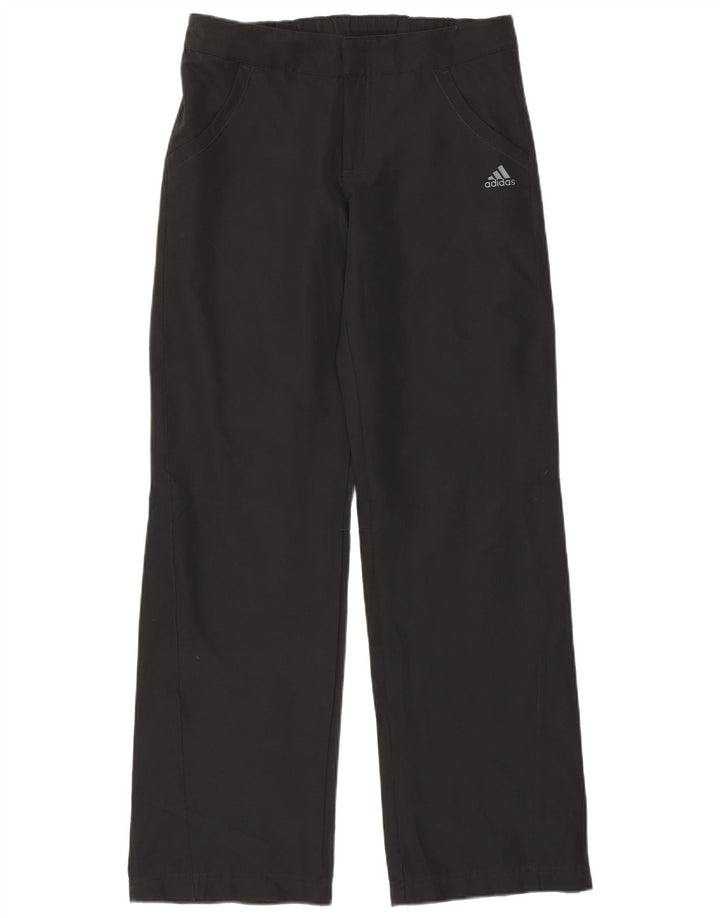 Adidas Pantalones rectos para mujer UK 12 Medium W30 L31 Poliéster negro