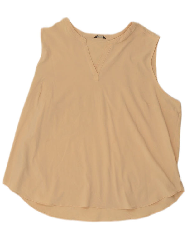 EDDIE BAUER Blusa sin mangas para mujer UK 40 XL Poliéster beige