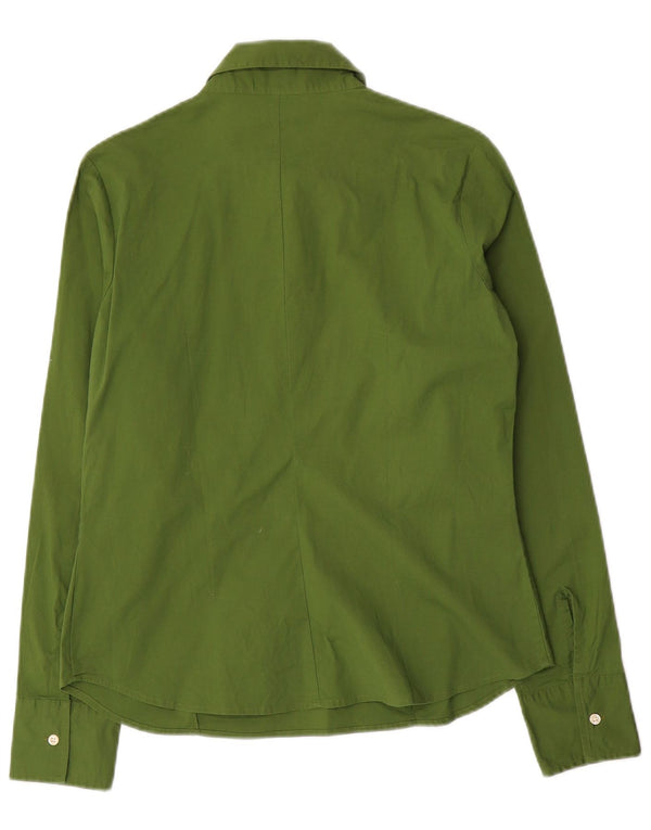 Camisa tipo pulóver Benetton Mujer UK 42 Algodón verde medio