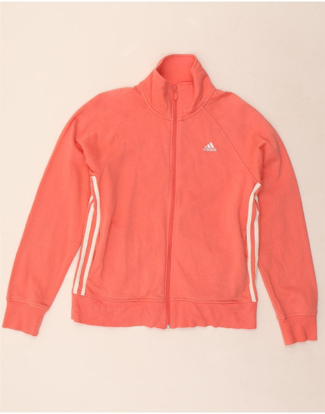 Adidas - Chaqueta de chándal para mujer, talla 40, algodón rosa medio