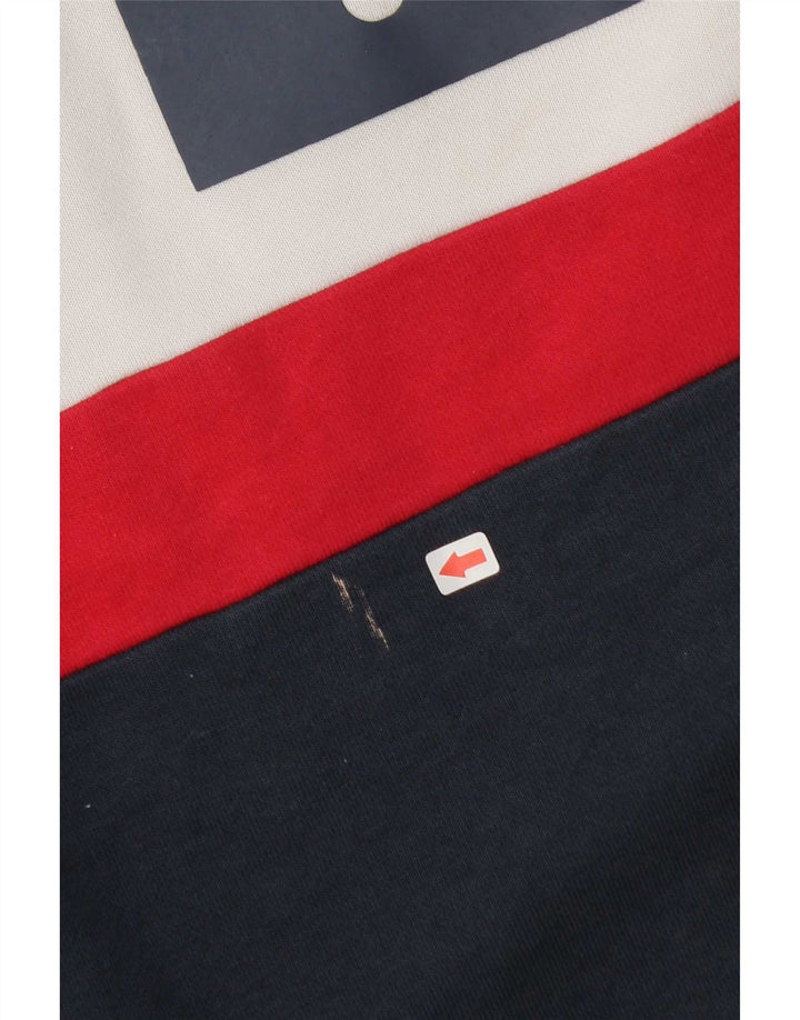 Fila Hombre Graphic Sudadera Jumper Large Multicolor Colorblock Algodón