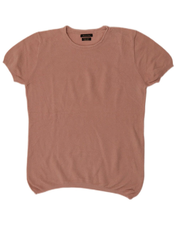 Massimo Dutti Blusa Mujer Top UK 46 Large Rosa Algodón