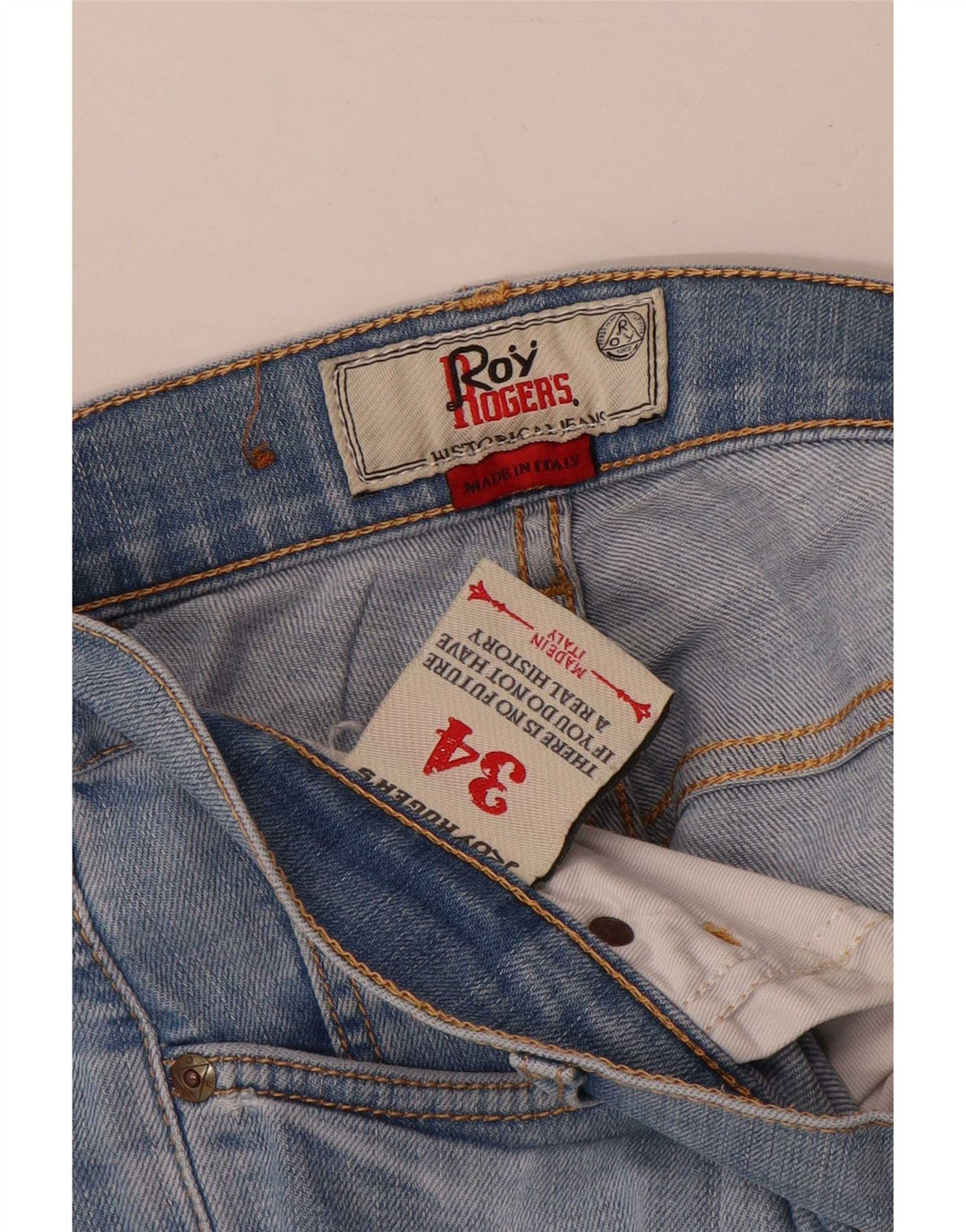 Roy Rogers Vaqueros rectos para hombre W34 L30 Algodón azul