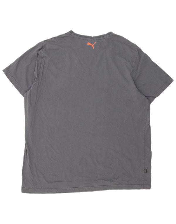 Puma Camiseta gráfica para hombre Top 2XL Algodón gris