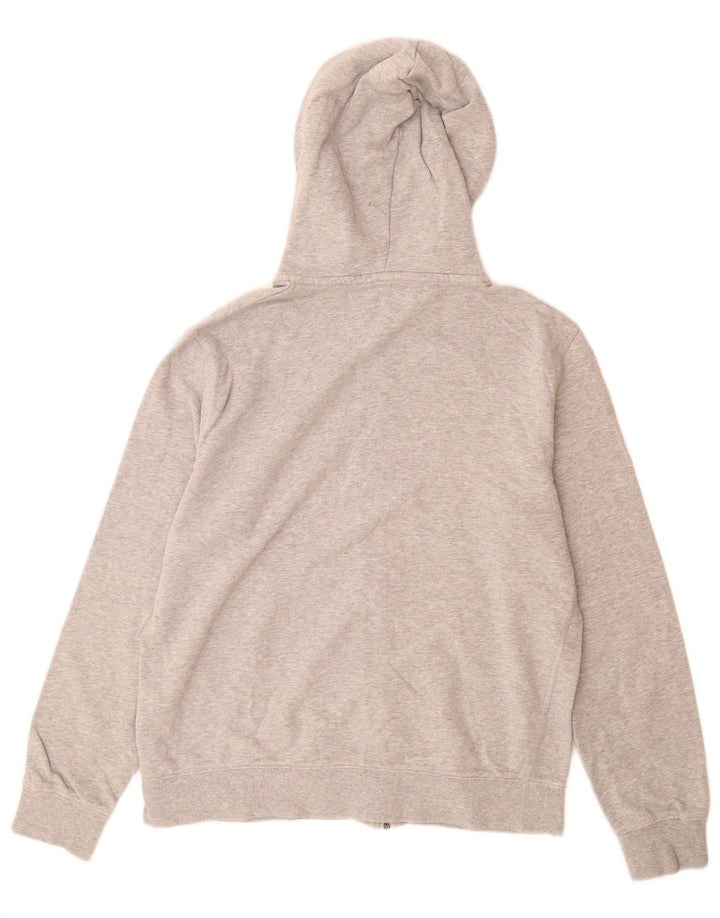 Marks & Spencer Sudadera con capucha y cremallera para hombre de algodón moteado en gris medio