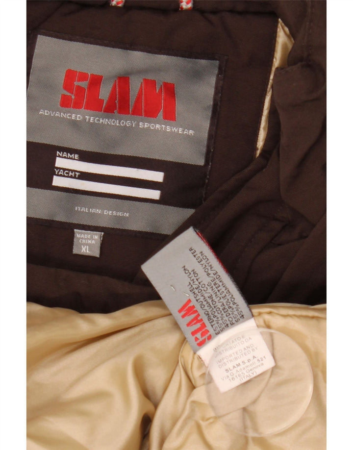 Slam Chaqueta utilitaria para hombre UK 42 XL Nylon marrón