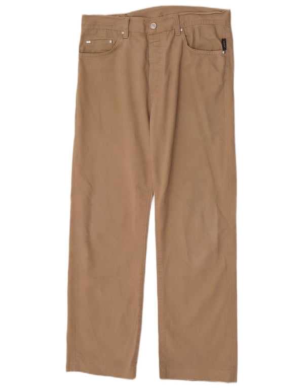 Lacoste Pantalones casuales rectos para hombre Talla 42 Mediano W33 L28 Algodón beige