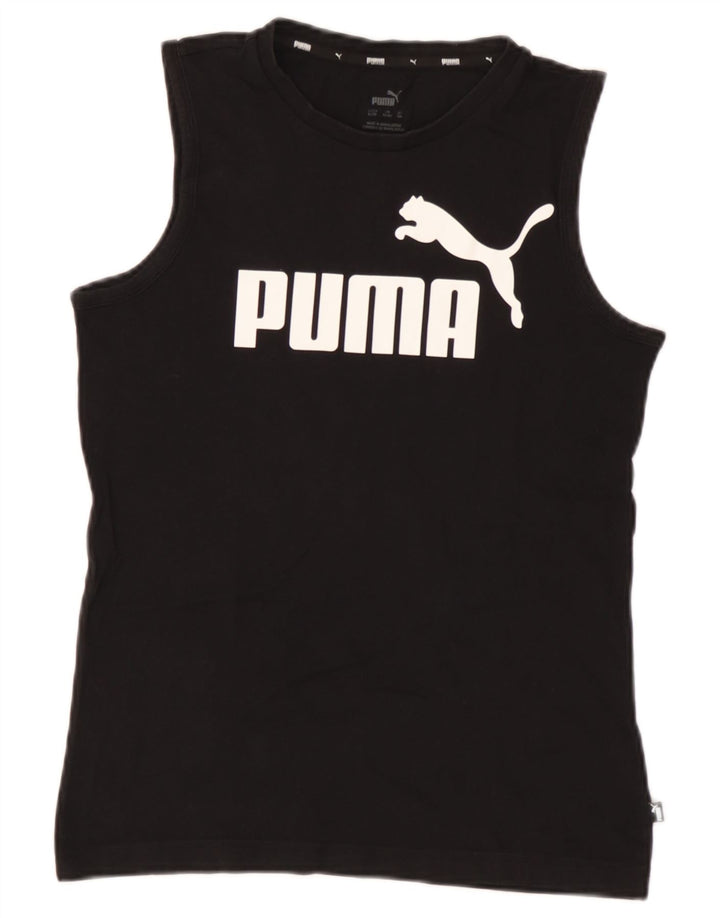 Puma Camiseta sin mangas gráfica para niños 13-14 años Algodón negro