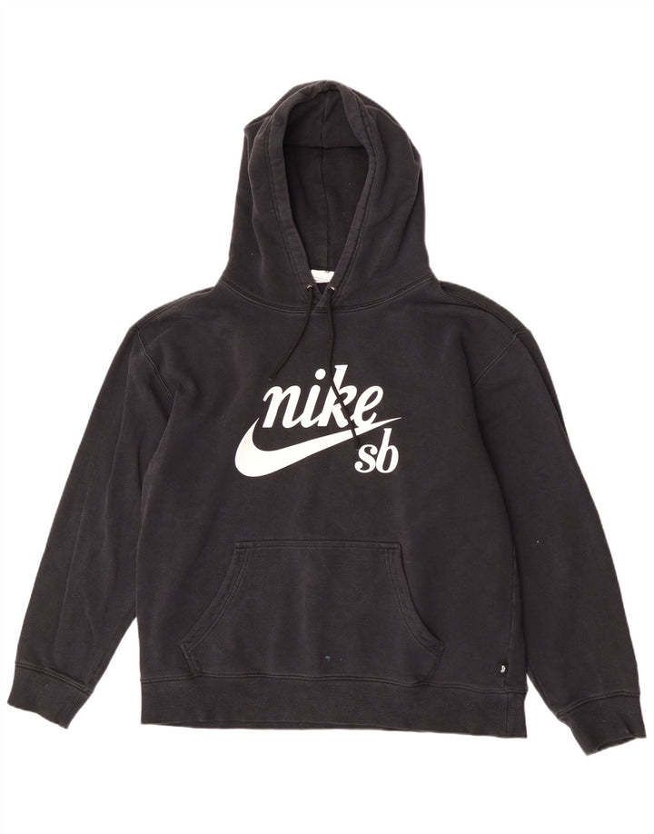 Nike - Sudadera con capucha gráfica para hombre, talla grande, poliéster negro