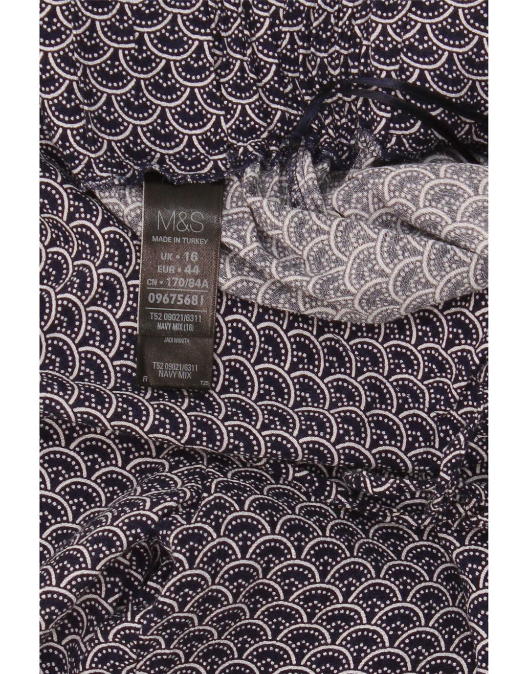 Marks & Spencer Pantalones Casuales con Estampado Abstracto para Mujer UK 40 Large W34 L30