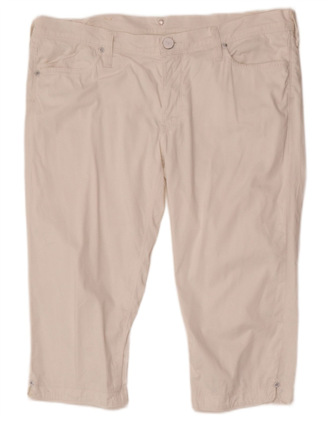 Lee Bermudas Enka para Mujer W32 Grande Algodón Blanco