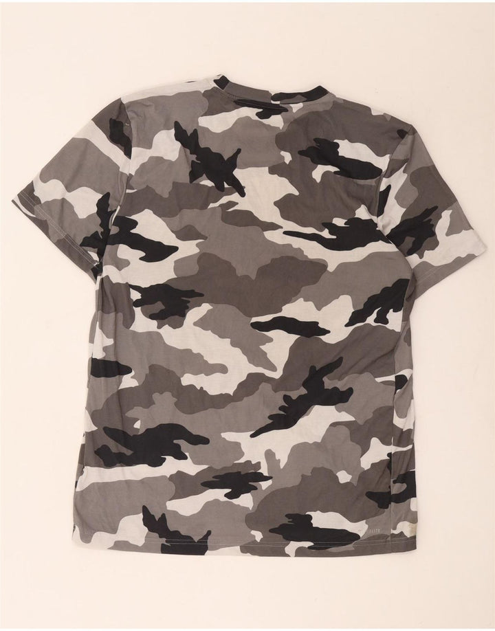 Adidas Mens Climalite Camiseta Top Grande Gris Camuflaje Poliéster