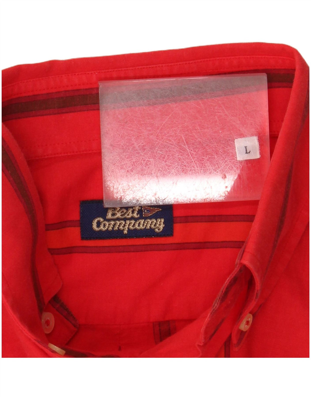 BEST COMPANY Camisa para hombre grande a rayas rojas