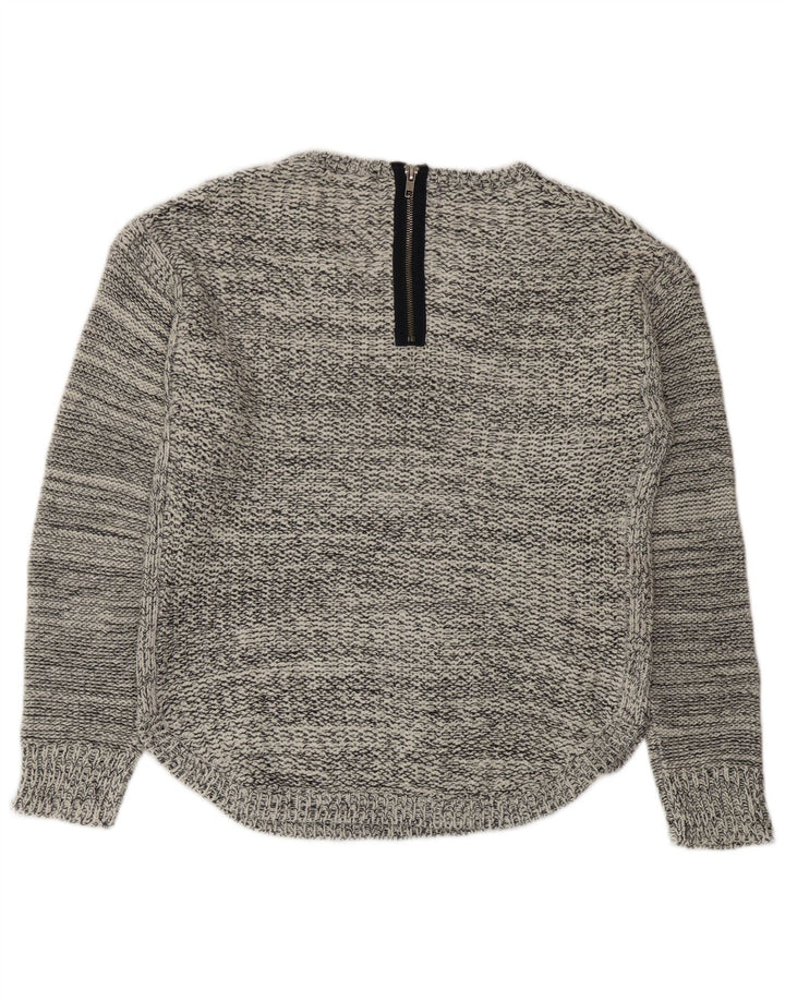 Marks & Spencer Suéter con Cuello en V para Mujer UK 44 Medio Azul Marino Moteado
