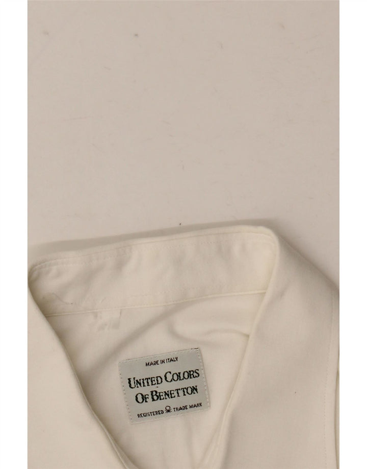 Camisa Benetton Hombre Grande Blanco
