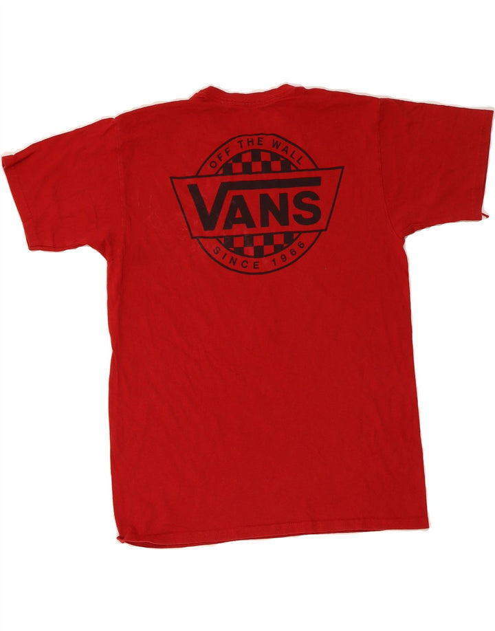 VANS Mens Graphic T-Shirt Top Medium Red Vintage Vans and Second-Hand Vans from Messina Hembry 