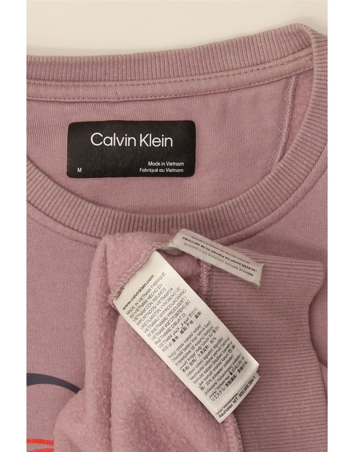 Calvin Klein Hombre Sudadera Gráfica Jersey De Algodón Rosa Medio