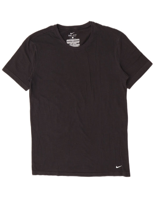 Camiseta Nike Dri Fit para hombre Top mediano de algodón negro