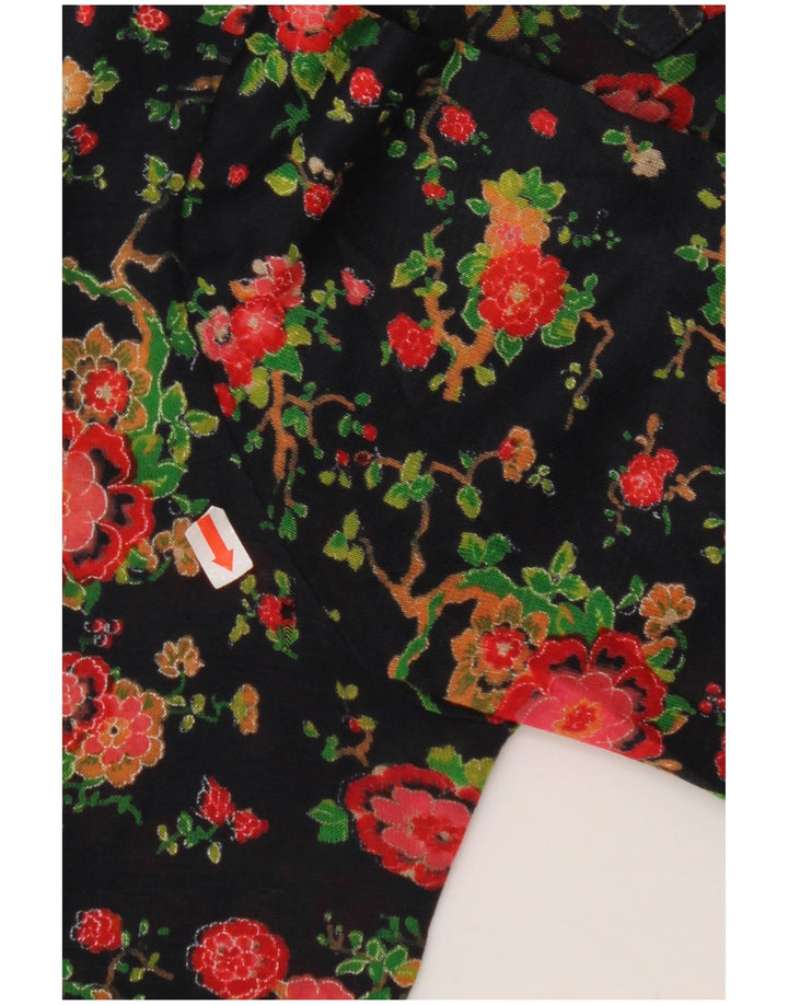 AMBASSADOR Camisa para mujer UK 10 Small Azul marino Floral