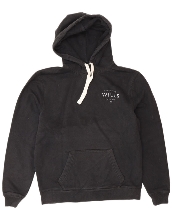 Jack Wills Mens Hoodie Jumper Large Black Cotton