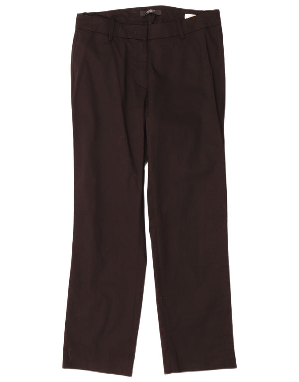 Max Mara Pantalones chinos rectos para mujer UK 10 Small W30 L28 Algodón negro