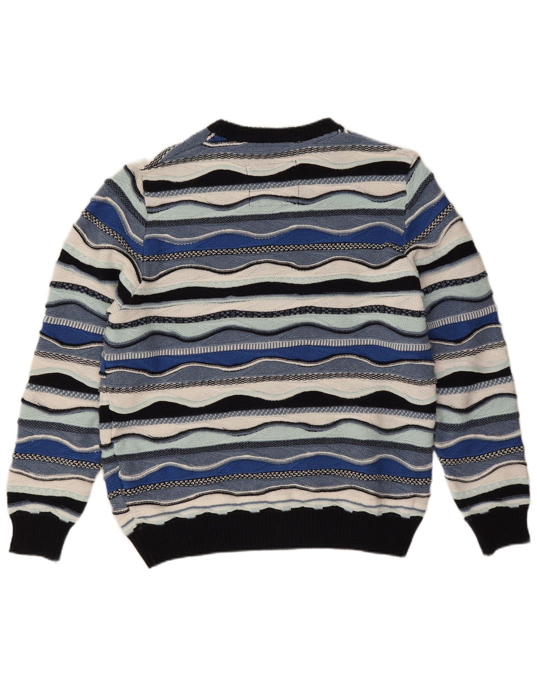Roger Kent Suéter tipo jersey con cuello redondo para hombre EU 52 Large Blue Colourblock