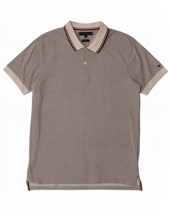 Polo Tommy Hilfiger de corte regular para hombre de algodón con lunares blancos medianos