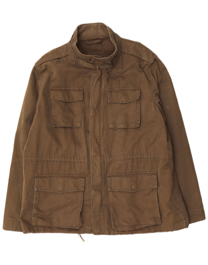 Marks & Spencer Chaqueta utilitaria para hombre UK 46 3XL Algodón caqui