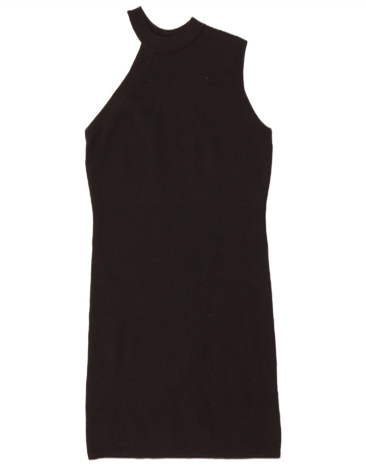 Zara Vestido Ajustado De Un Hombro Para Mujer UK 42 Mediano Negro