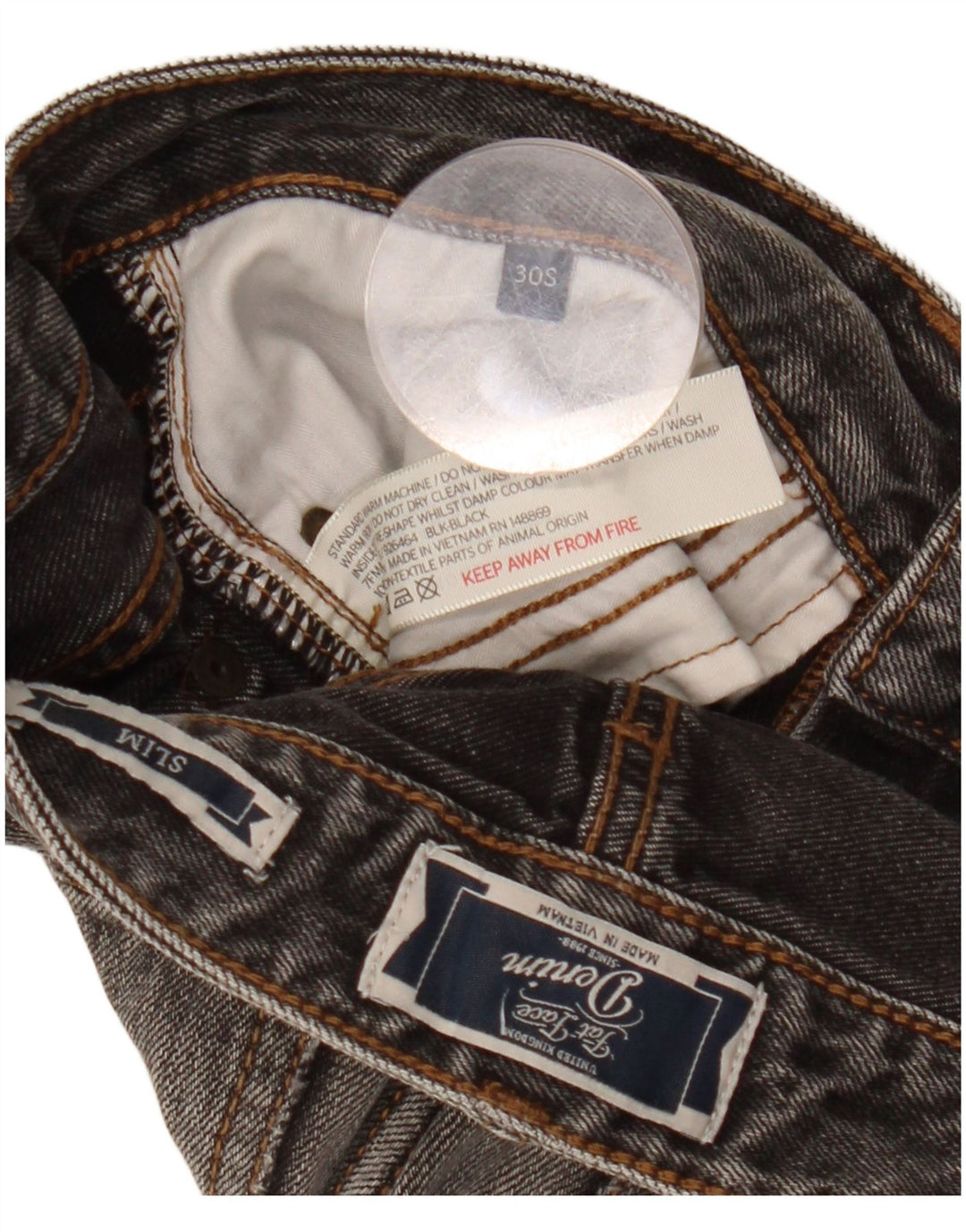 Vaqueros ajustados para mujer FAT FACE W30 L29 Algodón gris