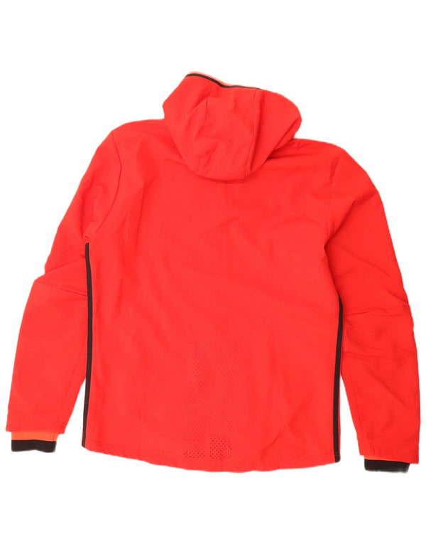 Adidas Climacool Graphic - Chaqueta impermeable con capucha para hombre, talla 38, poliéster rojo mediano