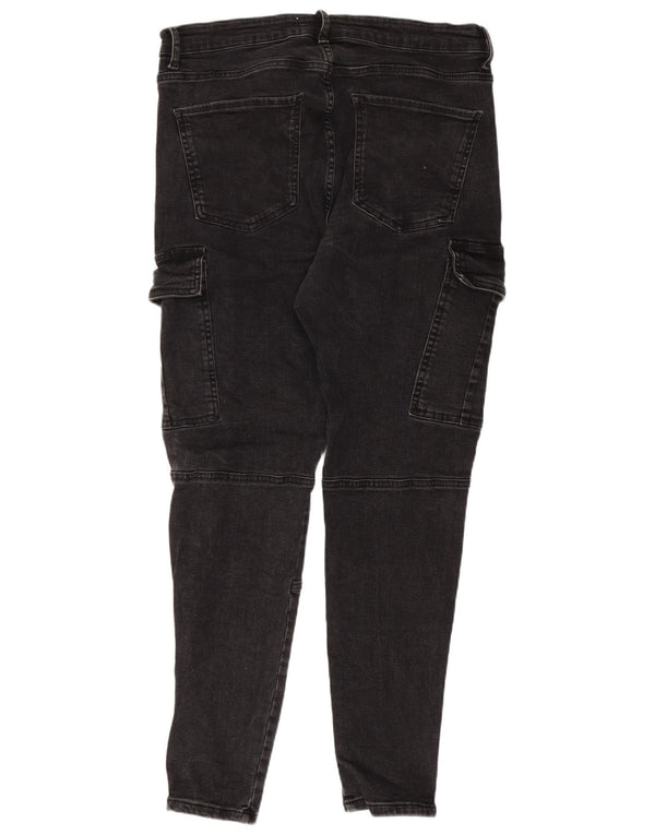 Zara Mens Cargo Skinny Jeans EU 44 Grande W34 L28 Algodón Gris