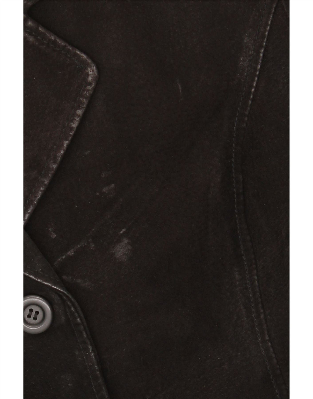 GYPSY Chaqueta Blazer de Ante con 3 Botones para Mujer UK 40 Mediana Cuero Negro