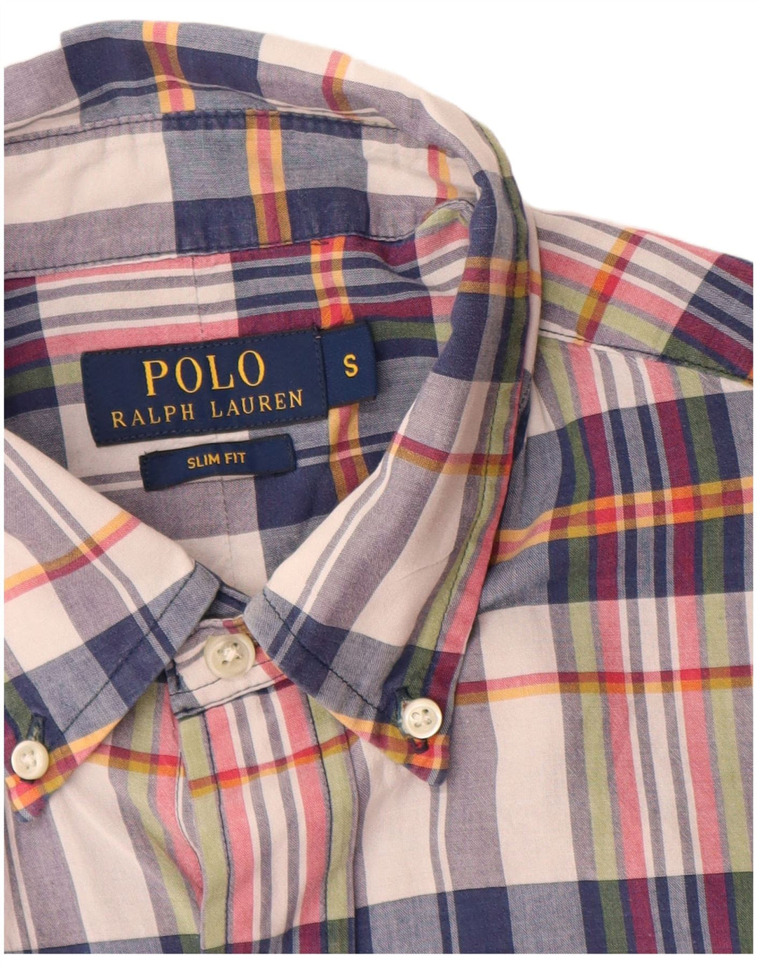 POLO RALPH LAUREN Camisa slim fit para hombre Cuadros multicolores pequeños
